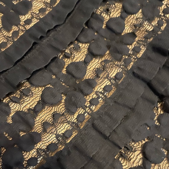 Max Studio Lace Ruffle Overlay Skirt - Picture 7 of 7